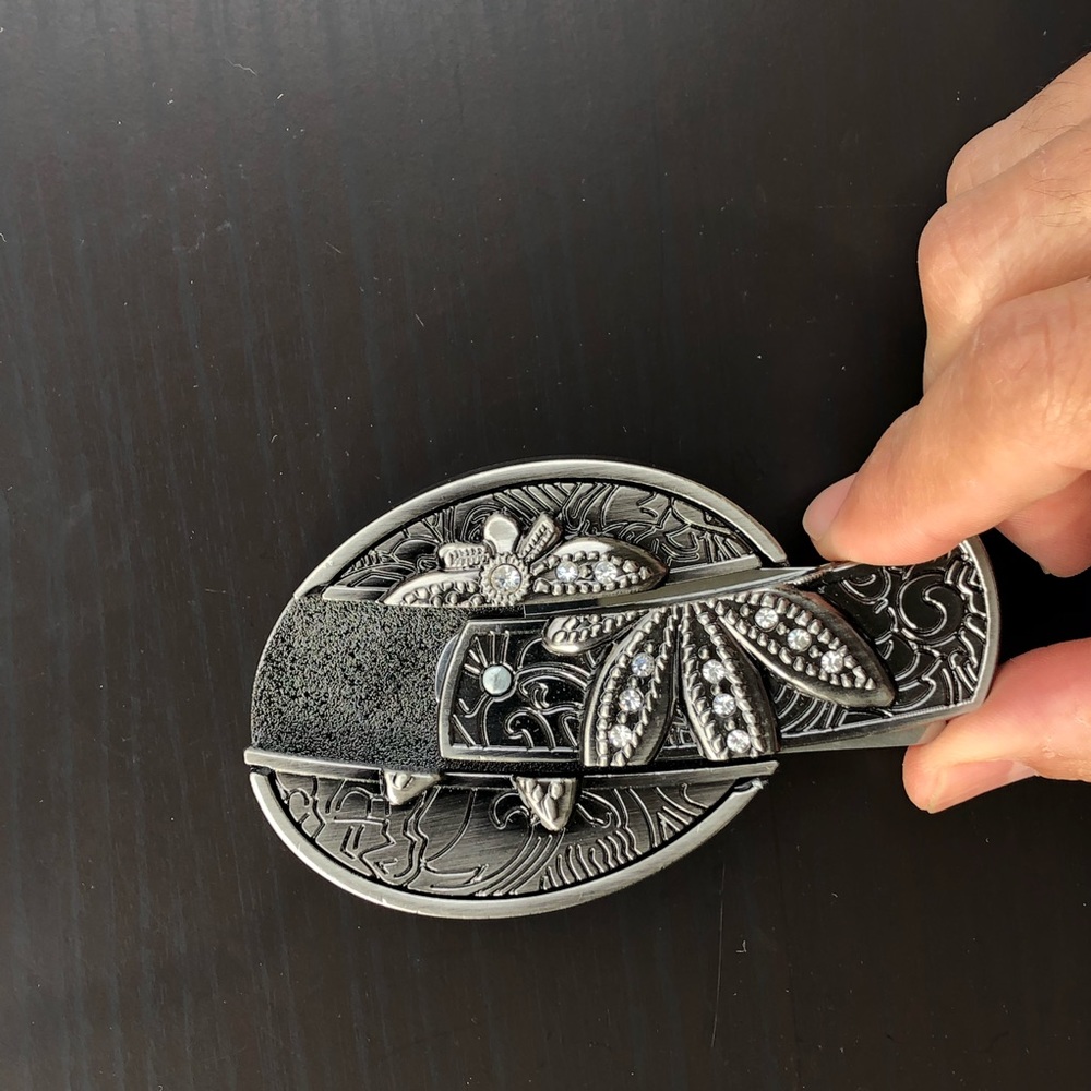 Belt buckle removable cowboy silver men - Picture 8 of 8